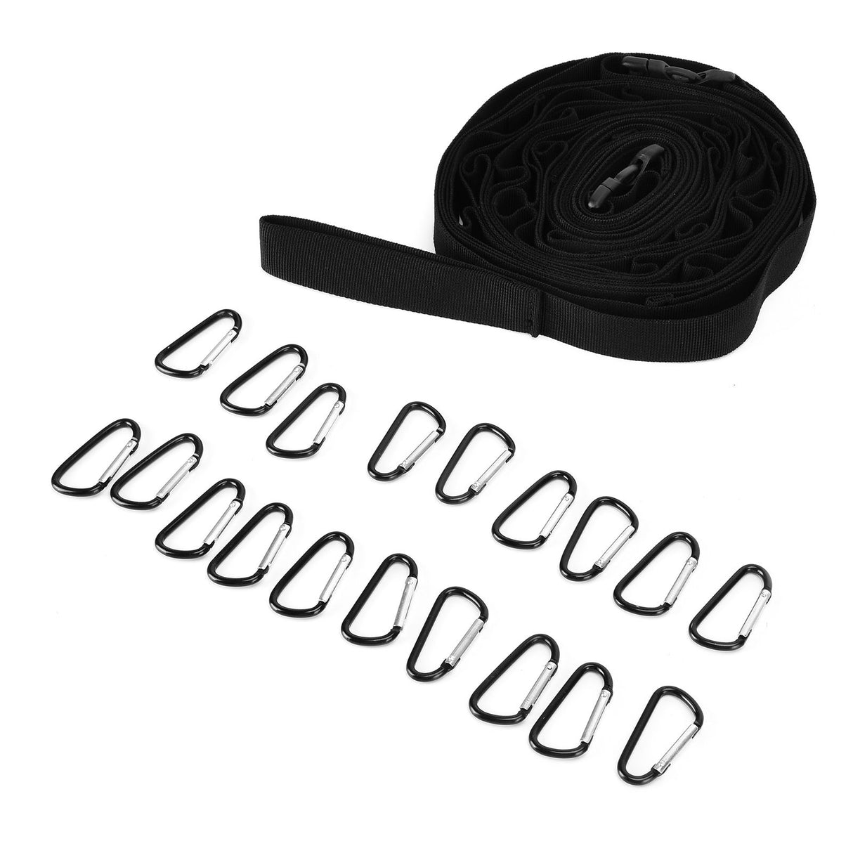 Outdoor Camping Lanyard Hanger with 19 Loops Campsite Storage Strap for Hanging Camping Equipment