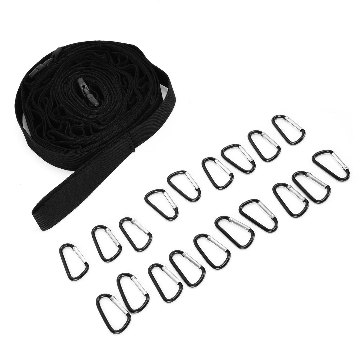Outdoor Camping Lanyard Hanger with 19 Loops Campsite Storage Strap for Hanging Camping Equipment