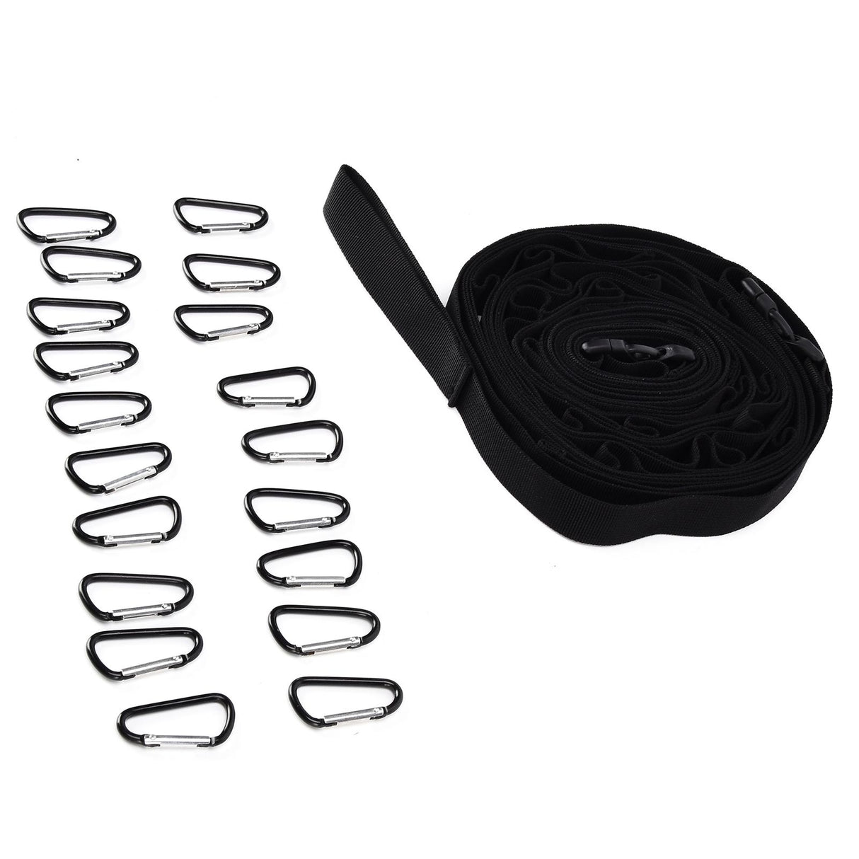 Outdoor Camping Lanyard Hanger with 19 Loops Campsite Storage Strap for Hanging Camping Equipment