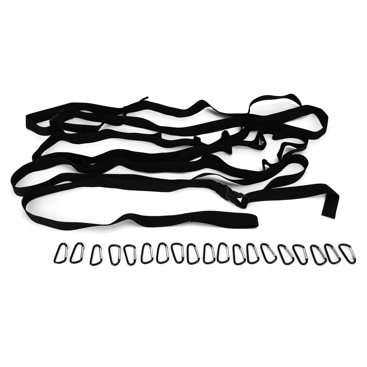 Outdoor Camping Lanyard Hanger with 19 Loops Campsite Storage Strap for Hanging Camping Equipment