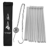 4 Section Campfire Tripod Portable Aluminum Alloy Hanging Pot Tripod for Outdoor