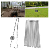 4 Section Campfire Tripod Portable Aluminum Alloy Hanging Pot Tripod for Outdoor - Extra Image