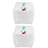 2Pcs 20L Folding Water Bucket PVC Portable Transparent Water Container with Spigot for Camping Hiking
