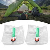 2Pcs 20L Folding Water Bucket PVC Portable Transparent Water Container with Spigot for Camping Hiking
