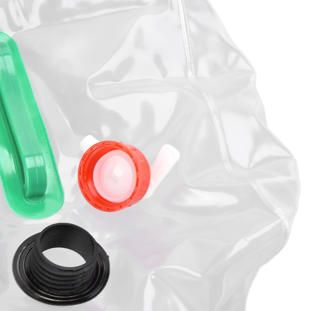 2Pcs 20L Folding Water Bucket PVC Portable Transparent Water Container with Spigot for Camping Hiking