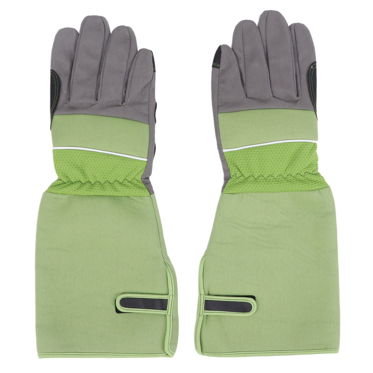 1Pair Garden Work Gloves Cut Resistent Stabproof Puncture Proof Pruning Gloves with Forearm Protection Green