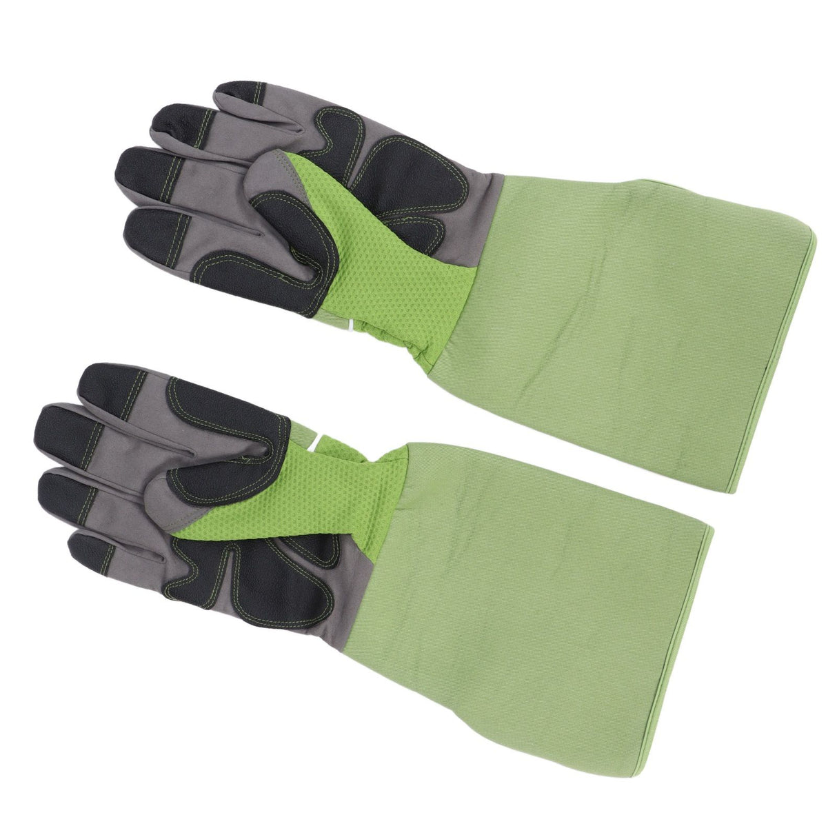 1Pair Garden Work Gloves Cut Resistent Stabproof Puncture Proof Pruning Gloves with Forearm Protection Green