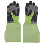1Pair Garden Work Gloves Cut Resistent Stabproof Puncture Proof Pruning Gloves with Forearm Protection Green
