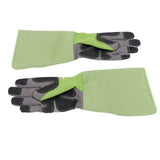 1Pair Garden Work Gloves Cut Resistent Stabproof Puncture Proof Pruning Gloves with Forearm Protection Green