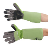 1Pair Garden Work Gloves Cut Resistent Stabproof Puncture Proof Pruning Gloves with Forearm Protection Green - Extra Image