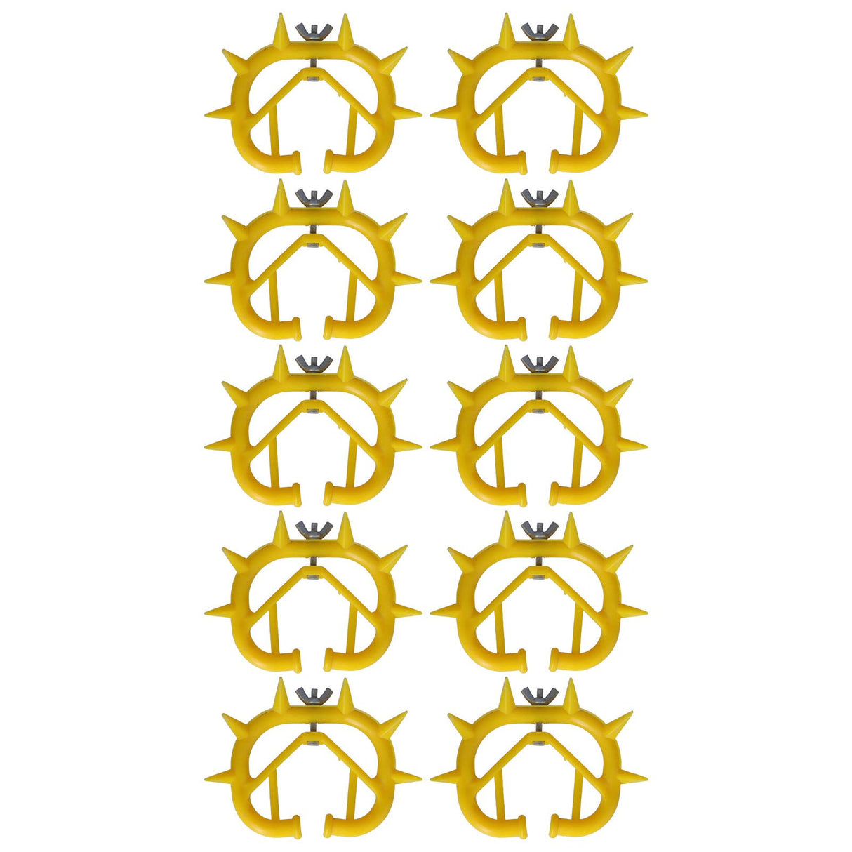 10pcs Cow Nose Thorn Thick Plastic Prevent Milk Sucking Calf Weaner for Farm LivestockYellow