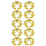 10pcs Cow Nose Thorn Thick Plastic Prevent Milk Sucking Calf Weaner for Farm LivestockYellow