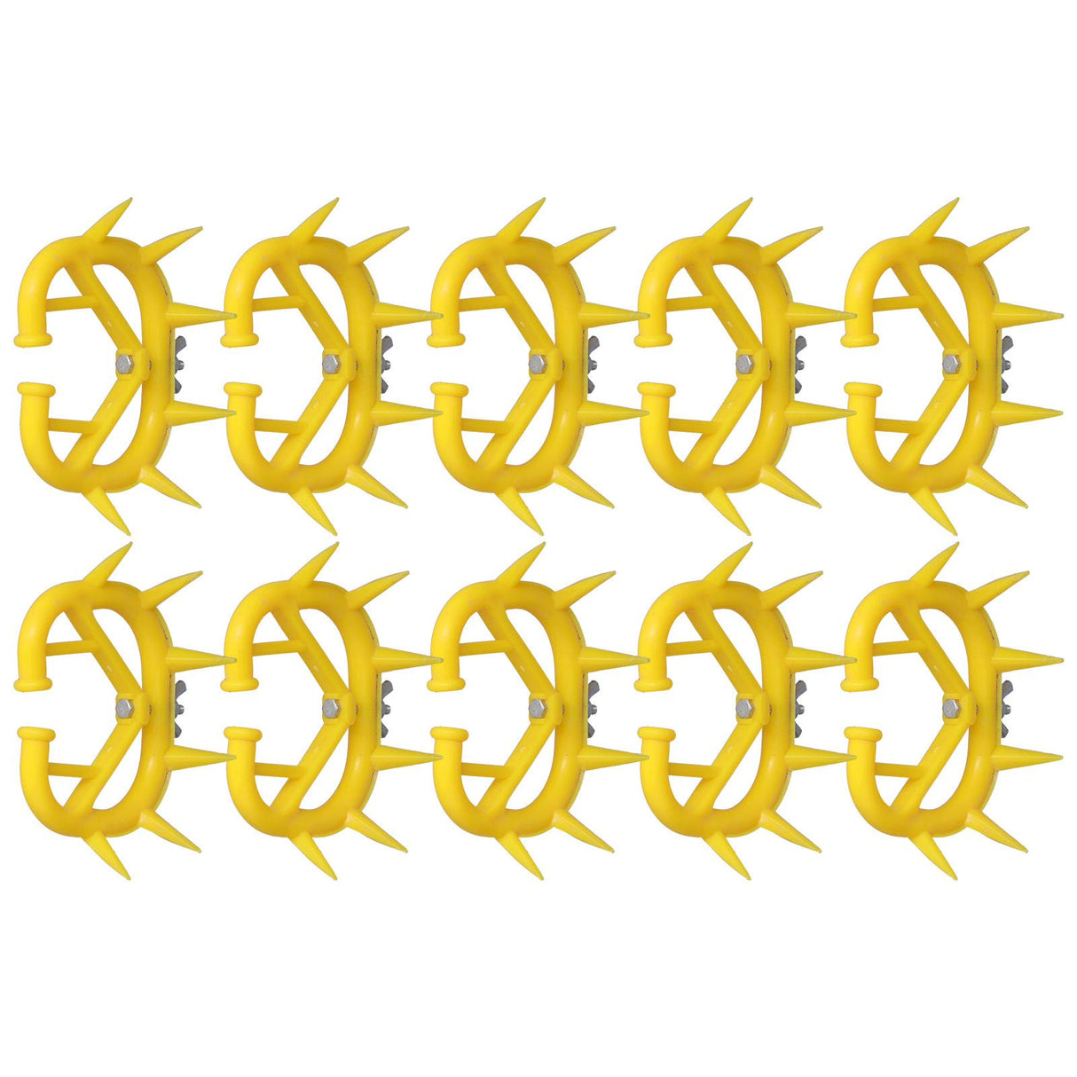 10pcs Cow Nose Thorn Thick Plastic Prevent Milk Sucking Calf Weaner for Farm LivestockYellow