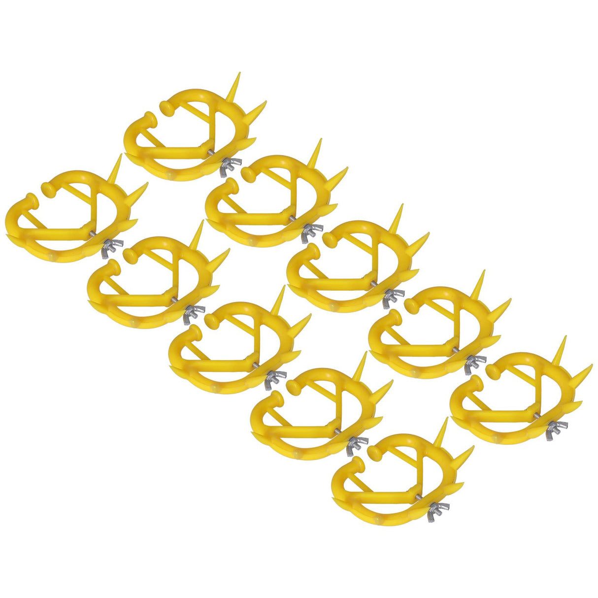 10pcs Cow Nose Thorn Thick Plastic Prevent Milk Sucking Calf Weaner for Farm LivestockYellow