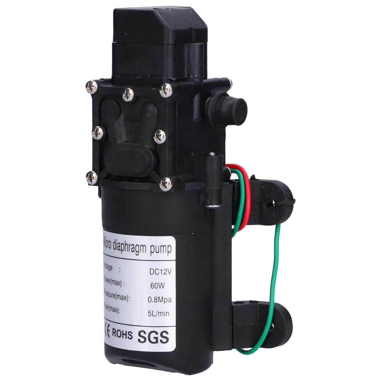 12V Water Pressure Diaphragm Pump 60W Self Priming Booster Sprayer Pump for Garden Irrigation Swimming Pools