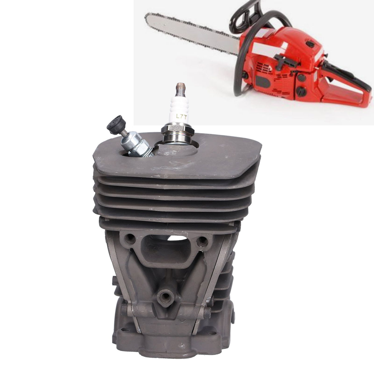47mm Chainsaw Cylinder Piston Air Filter Relief Valve Set Replacement Fit for Husqvarna 455 460