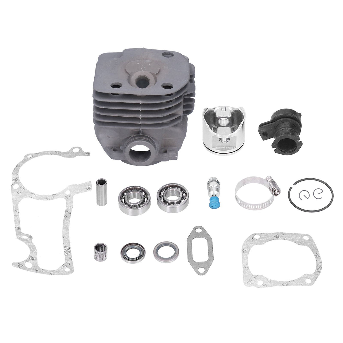 48mm Cylinder Piston Ring Kit with Gasket Bearing Intake Manifold for Husqvarna 365 372 372XP Chainsaw Parts