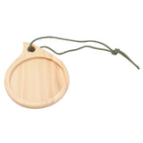 Camping Wooden Cutting Board Multi Purpose Small Round Chopping Board Charcuterie Plate for Fruit Snack - Close-Up Angle