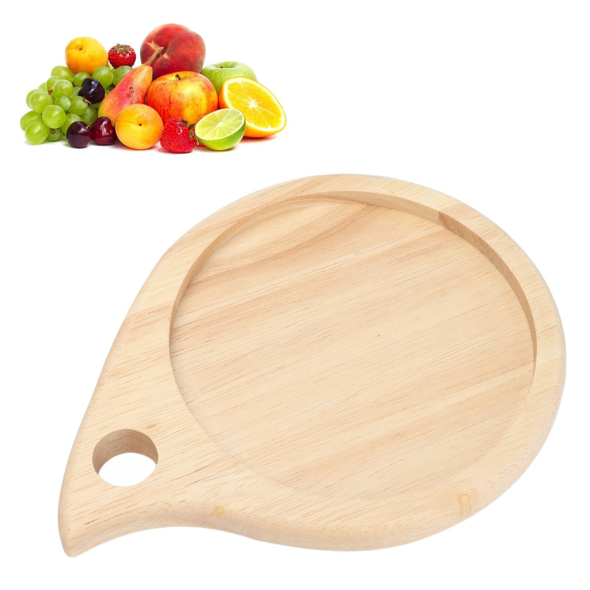 Camping Wooden Cutting Board Multi Purpose Small Round Chopping Board Charcuterie Plate for Fruit Snack