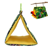 Pet Bird Nest Hammock Triangle Shade Bird Nest Hanging Parrot Hut Tent Bird Cage Toys - Extra Image