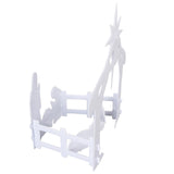 44x27x5cm Christmas Jesus Scene White PP Hollow Board Outdoor Nativity Scene for Lawn Garden Courtyard - 45-Degree Angle