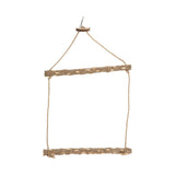 Large Bird Cage Swing Natural Wooden Safe Hanging Birds Standing Chewing Toy for Parrots