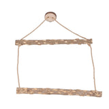 Large Bird Cage Swing Natural Wooden Safe Hanging Birds Standing Chewing Toy for Parrots