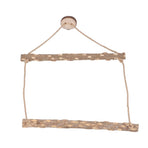 Large Bird Cage Swing Natural Wooden Safe Hanging Birds Standing Chewing Toy for Parrots