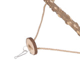 Large Bird Cage Swing Natural Wooden Safe Hanging Birds Standing Chewing Toy for Parrots - Extra Image