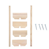 2 Set Chicken Wooden Perches Large Wooden Bird Stand Training Hens Roosting Bar for Rooster Parrots Pet Supplies - Front View