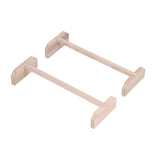 2 Set Chicken Wooden Perches Large Wooden Bird Stand Training Hens Roosting Bar for Rooster Parrots Pet Supplies - Low Angle