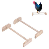 2 Set Chicken Wooden Perches Large Wooden Bird Stand Training Hens Roosting Bar for Rooster Parrots Pet Supplies - Extra Image