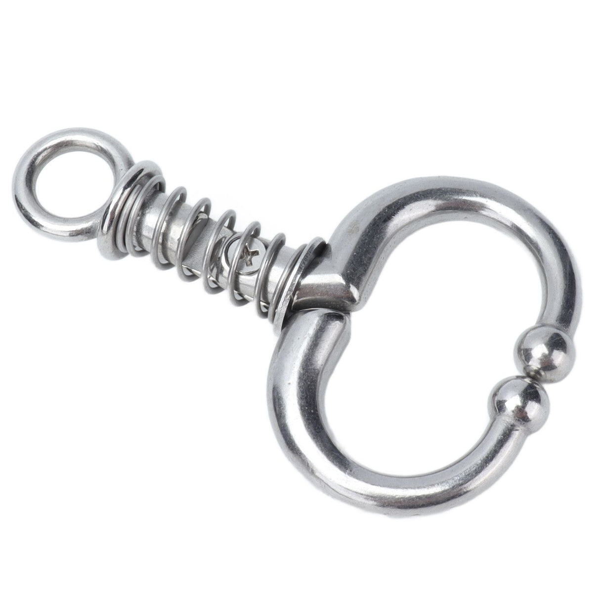 Cattle Nose Ring Stainless Steel Cattle Nose Clamp Bull Cow W Spring Nose Ring for FarmS