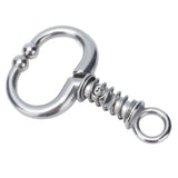 Cattle Nose Ring Stainless Steel Cattle Nose Clamp Bull Cow W Spring Nose Ring for FarmS - Rear View