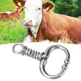 Cattle Nose Ring Stainless Steel Cattle Nose Clamp Bull Cow W Spring Nose Ring for FarmS - Extra Image
