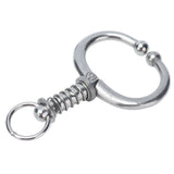 Cattle Nose Ring Stainless Steel Cattle Nose Clamp Bull Cow W Spring Nose Ring for FarmM - Top-Down View
