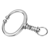 Cattle Nose Ring Stainless Steel Cattle Nose Clamp Bull Cow W Spring Nose Ring for FarmL - Front View