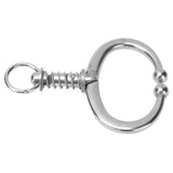 Cattle Nose Ring Stainless Steel Cattle Nose Clamp Bull Cow W Spring Nose Ring for FarmL - Close-Up Angle