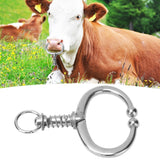 Cattle Nose Ring Stainless Steel Cattle Nose Clamp Bull Cow W Spring Nose Ring for FarmL