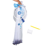 Bait Net American Style Aluminum Ring Monofilament Manual Lightweight Throw Cast Net for Sea Pool