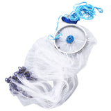 Bait Net American Style Aluminum Ring Monofilament Manual Lightweight Throw Cast Net for Sea Pool