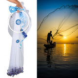 Bait Net American Style Aluminum Ring Monofilament Manual Lightweight Throw Cast Net for Sea Pool - Extra Image