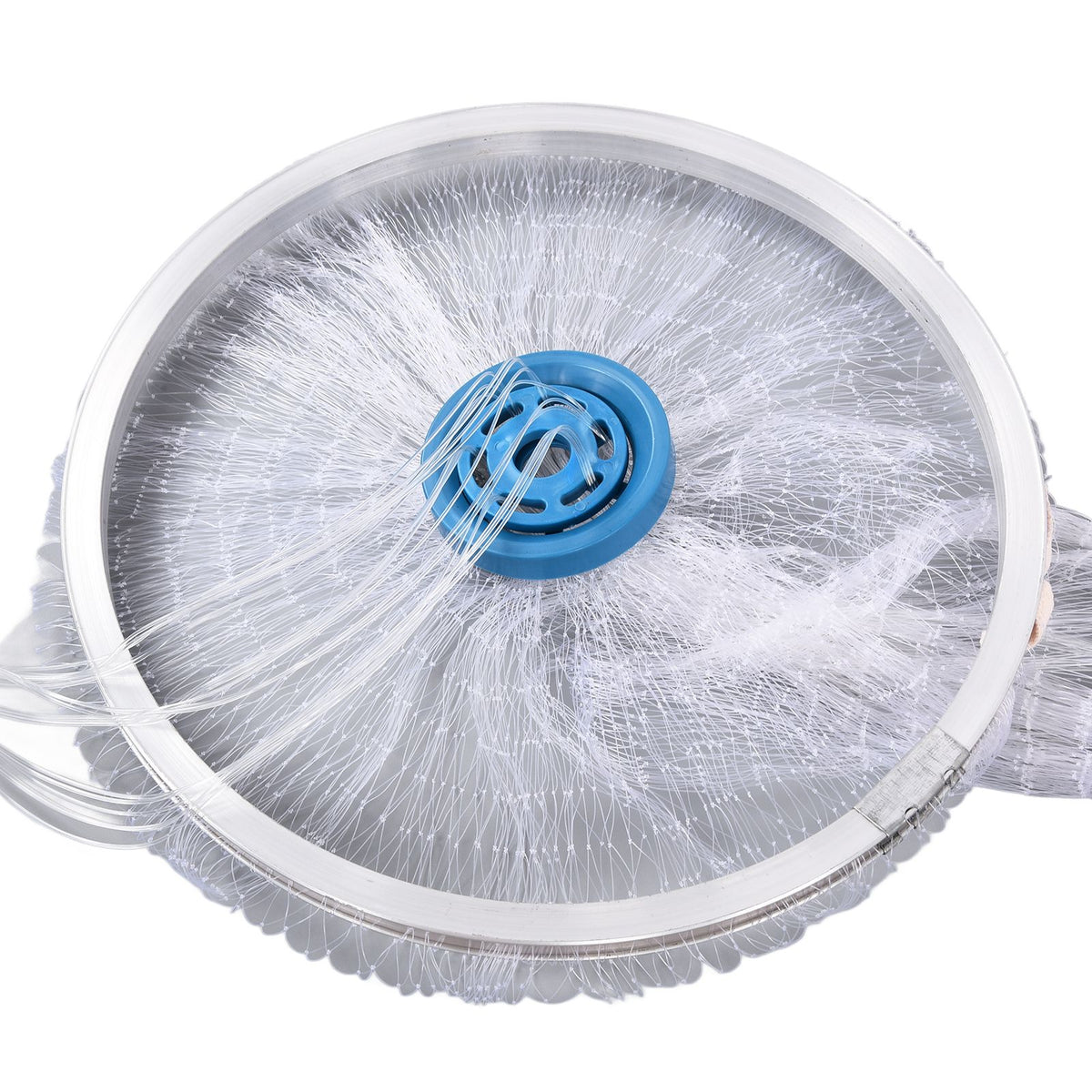 Bait Net American Style Aluminum Ring Monofilament Manual Lightweight Throw Cast Net for Sea Pool