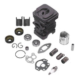 39mm Cylinder Piston Kit Chainsaw Cylinder Needle Bearing Spring Set for Husqvarna 235 236 236E 240 240E - Top-Down View
