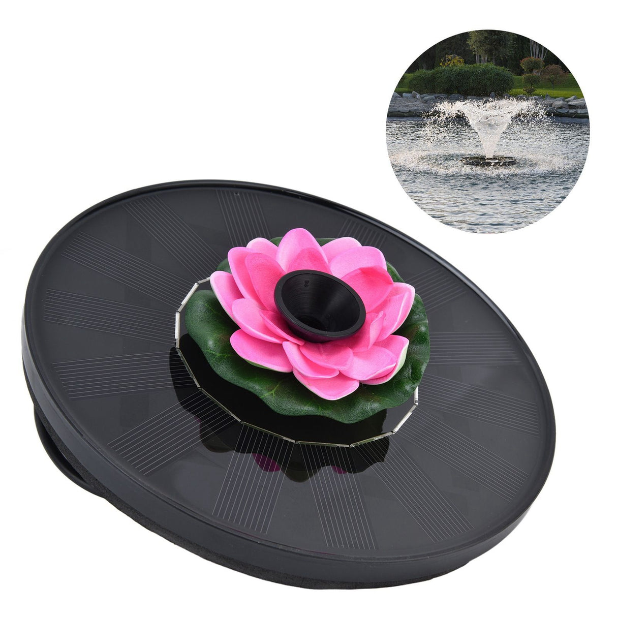 Lotus Solar Fountain Water Pump Floating Mini Solar Powered Water Fountain for Birdbaths Garden Pond Pool Outdoor2