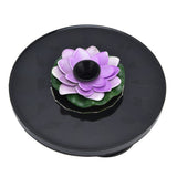 Lotus Solar Fountain Water Pump Floating Mini Solar Powered Water Fountain for Birdbaths Garden Pond Pool Outdoor3 - Side View
