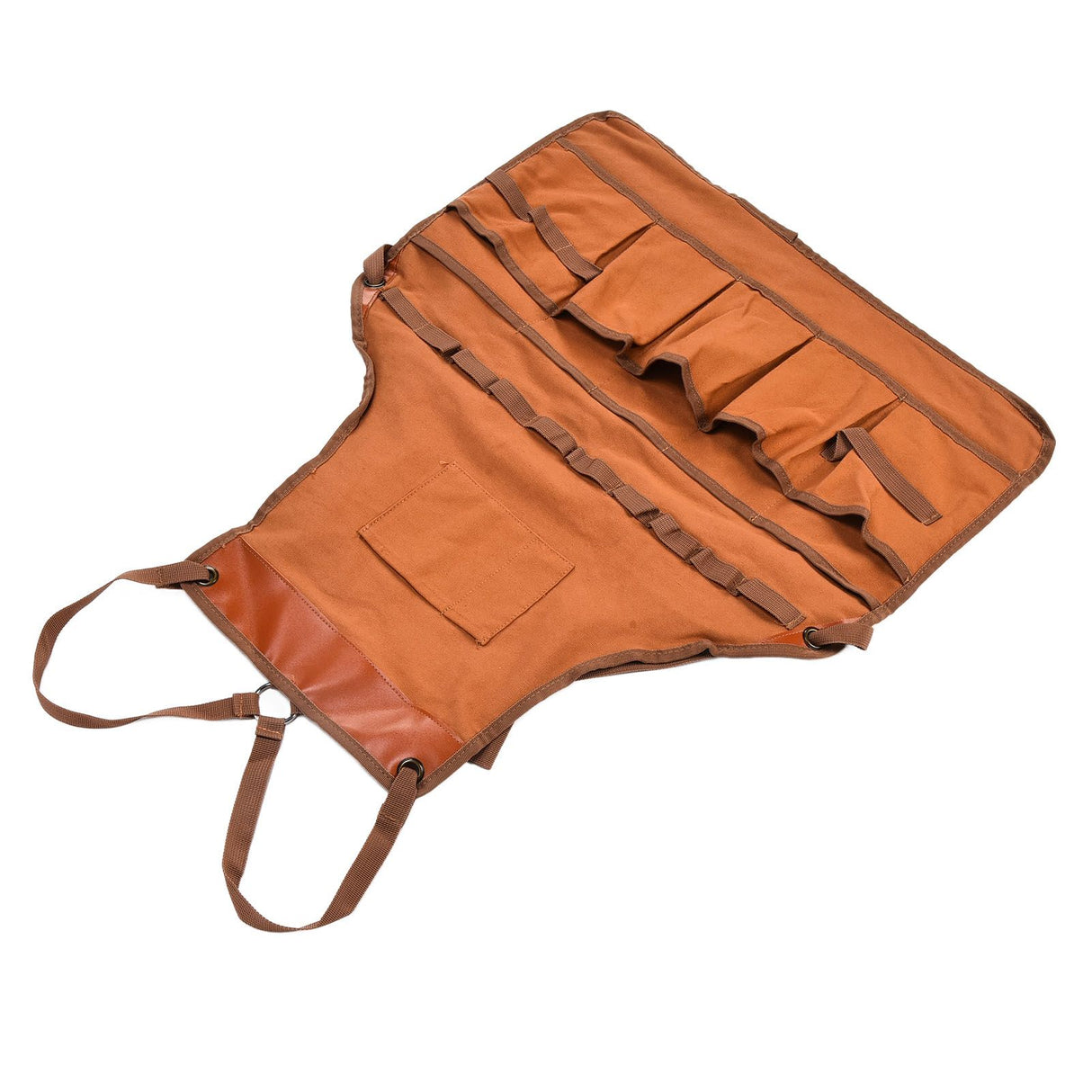 Outdoor Canvas Apron Multifunctional Woodworking Apron for Gardening Camping Barbecue