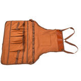 Outdoor Canvas Apron Multifunctional Woodworking Apron for Gardening Camping Barbecue