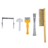 6Pcs/Set Beekeeping Starter Kit Beehive Smoker Frame Grip Uncapping Fork Bee Feeder Brush Scraper Tools
