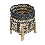 Handwoven Basket Northern Europe Style Bamboo Weaving Plant Basket for Home Decoration